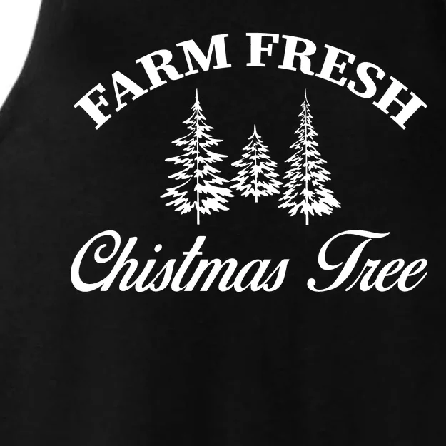 Farm Fresh Christmas Tree Ladies Tri-Blend Wicking Tank