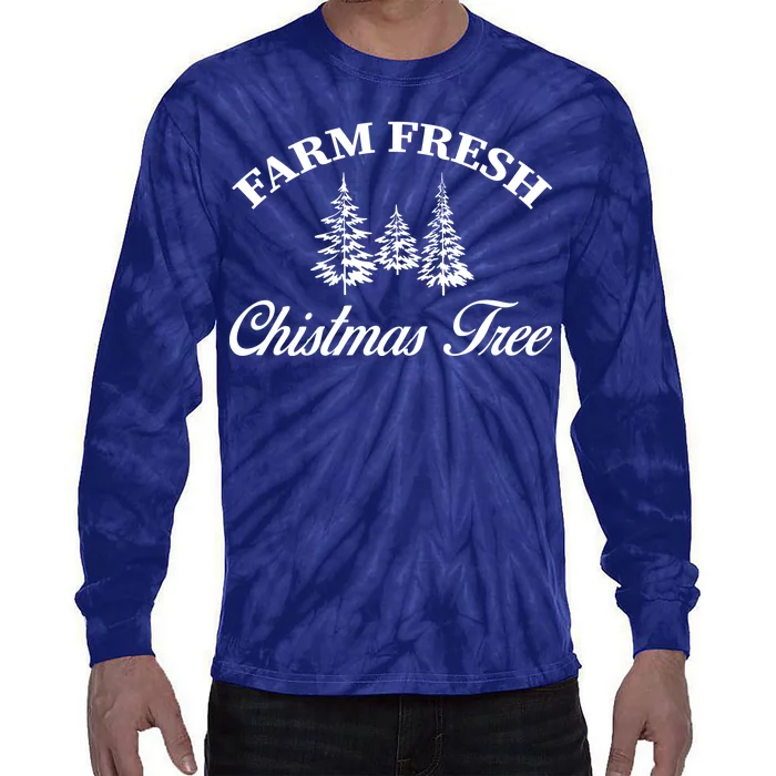 Farm Fresh Christmas Tree Tie-Dye Long Sleeve Shirt