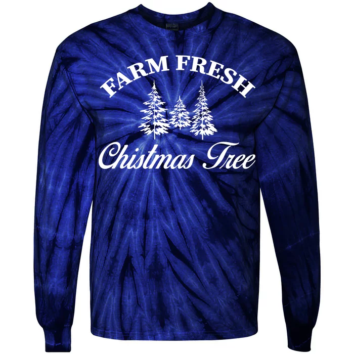 Farm Fresh Christmas Tree Tie-Dye Long Sleeve Shirt