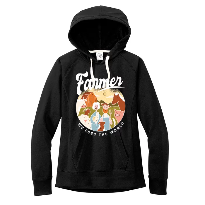 Farmer We Feed The World Women's Fleece Hoodie