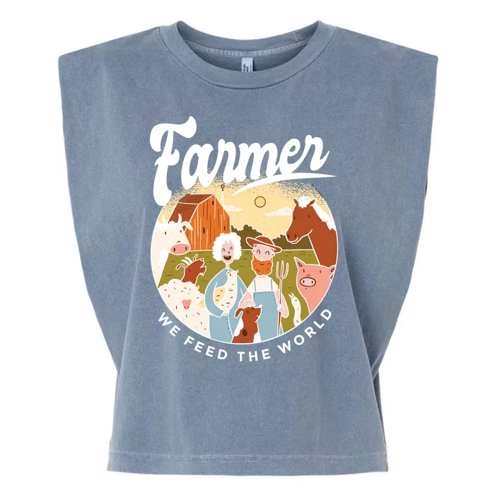 Farmer We Feed The World Garment-Dyed Women's Muscle Tee