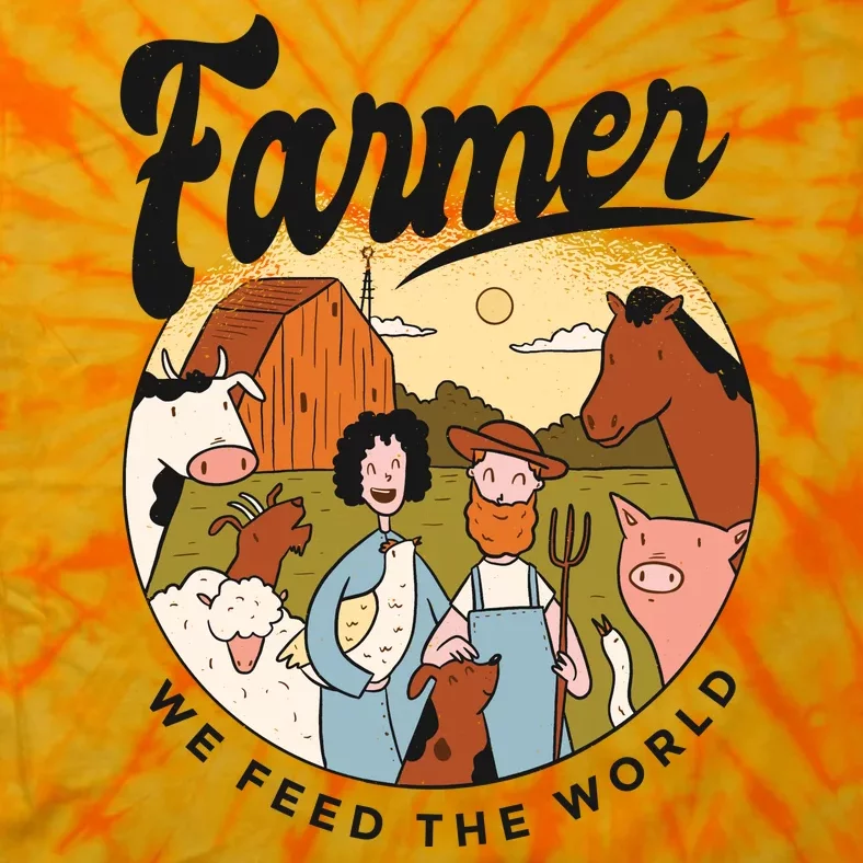 Farmer We Feed The World Tie-Dye T-Shirt