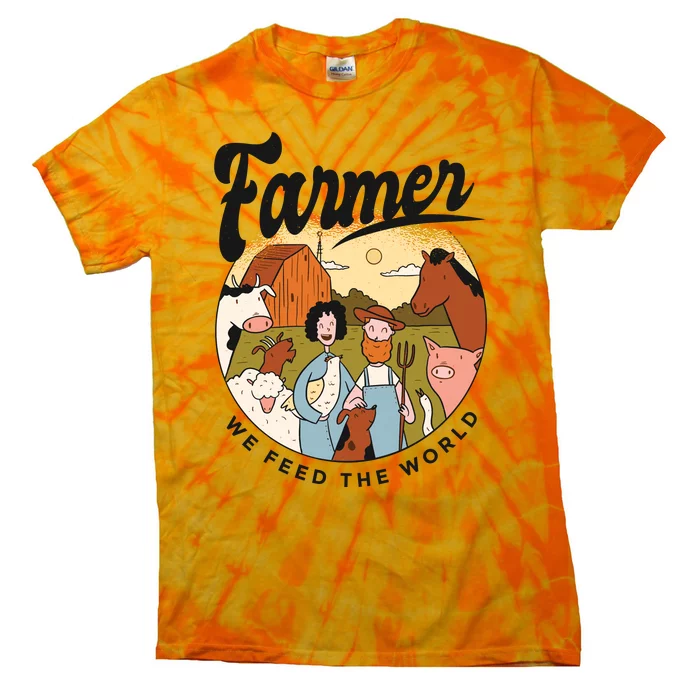 Farmer We Feed The World Tie-Dye T-Shirt