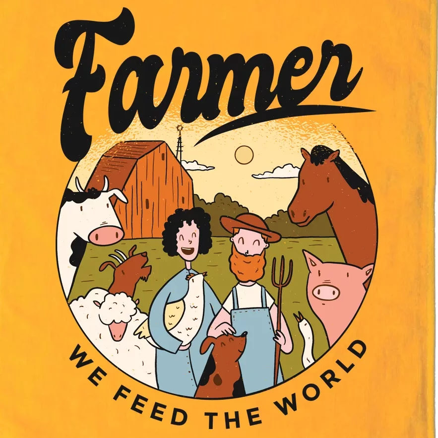 Farmer We Feed The World Platinum Collection Golf Towel