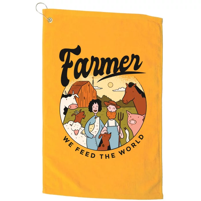 Farmer We Feed The World Platinum Collection Golf Towel