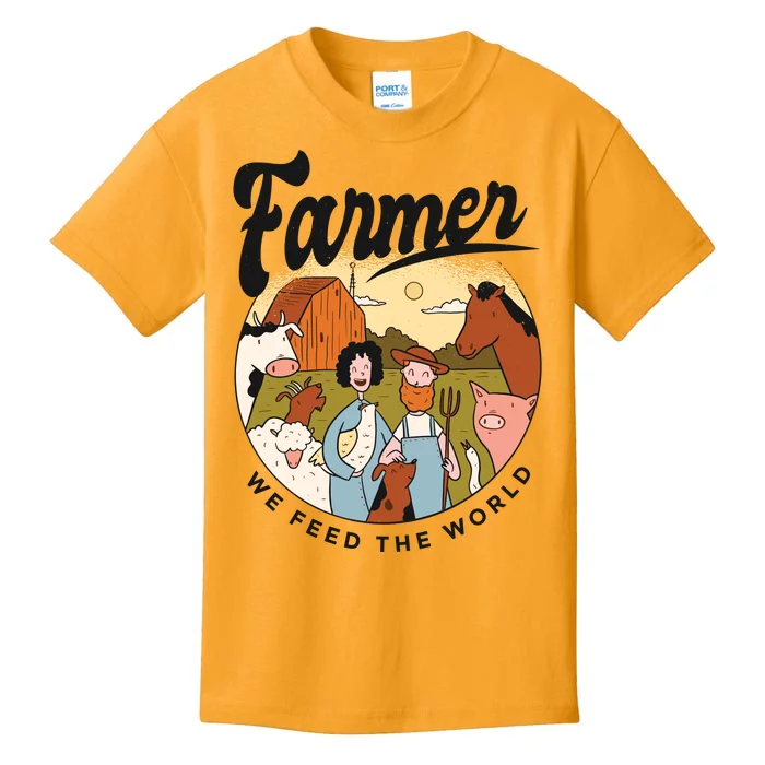 Farmer We Feed The World Kids T-Shirt