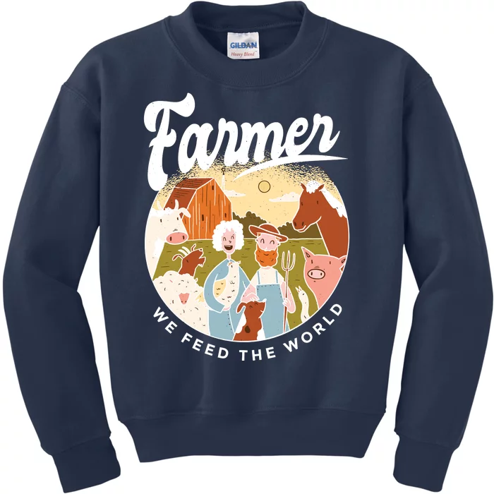 Farmer We Feed The World Kids Sweatshirt