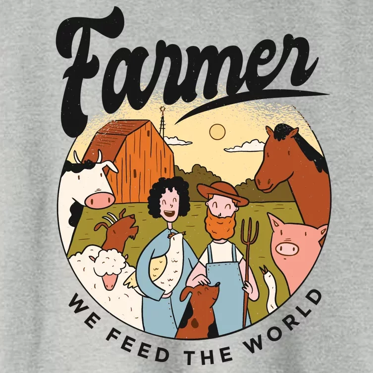 Farmer We Feed The World Women's Crop Top Tee