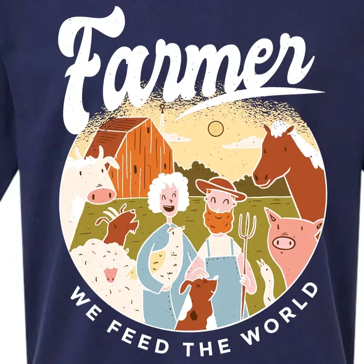 Farmer We Feed The World Sueded Cloud Jersey T-Shirt