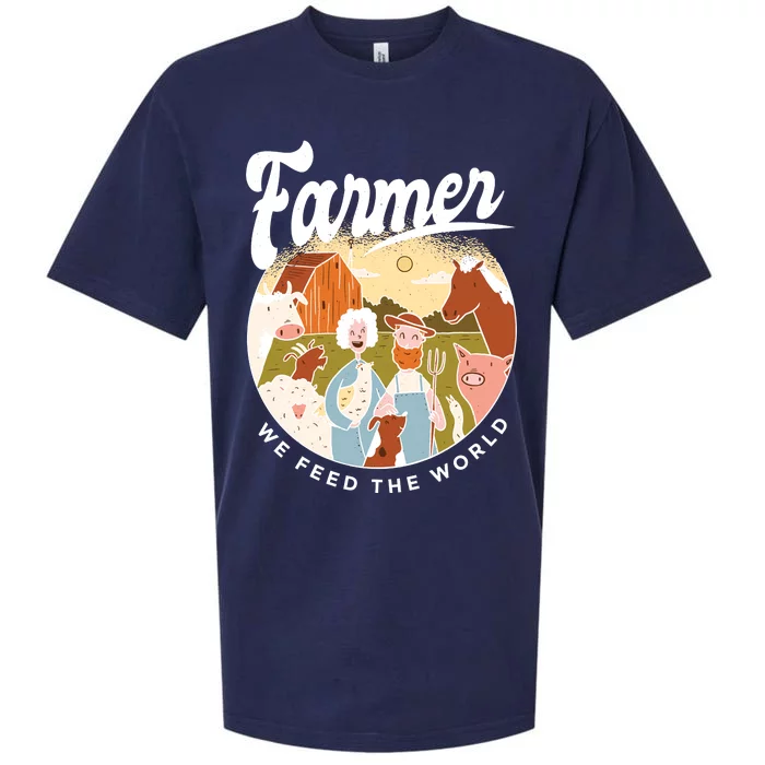 Farmer We Feed The World Sueded Cloud Jersey T-Shirt