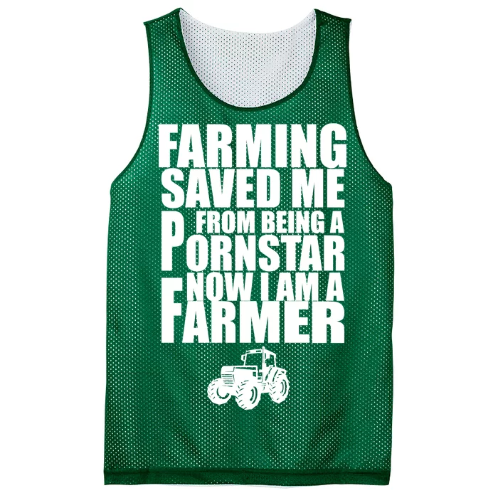 Farming Saved Me From being A Pornstar Mesh Reversible Basketball Jersey Tank