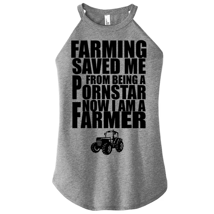 Farming Saved Me From being A Pornstar Women’s Perfect Tri Rocker Tank