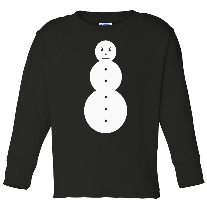 Funny Angry Snowman The Snowman Toddler Long Sleeve Shirt