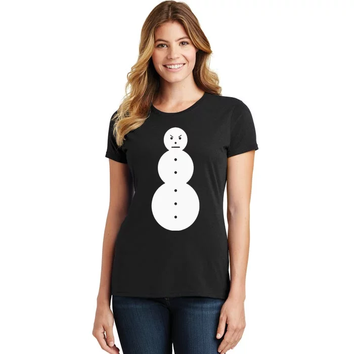 Funny Angry Snowman The Snowman Women's T-Shirt