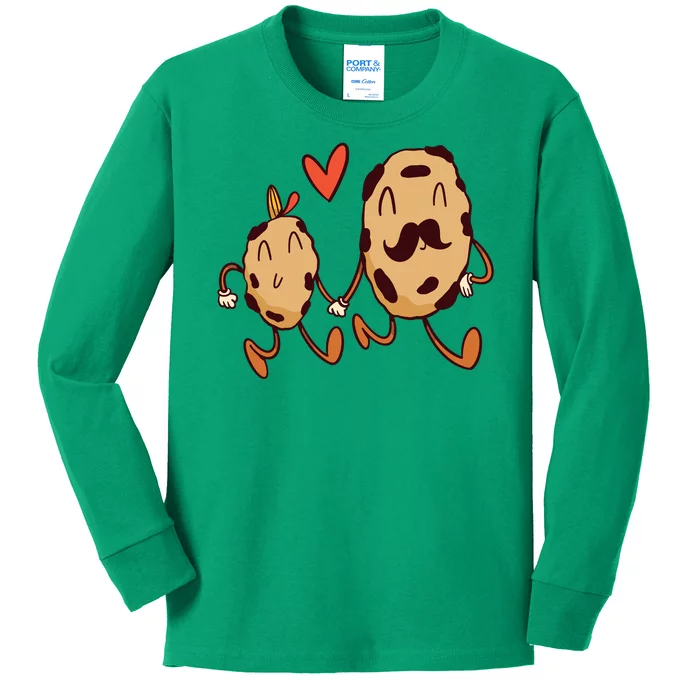 Father And Son Cookies Kids Long Sleeve Shirt