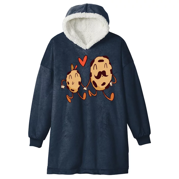 Father And Son Cookies Hooded Wearable Blanket