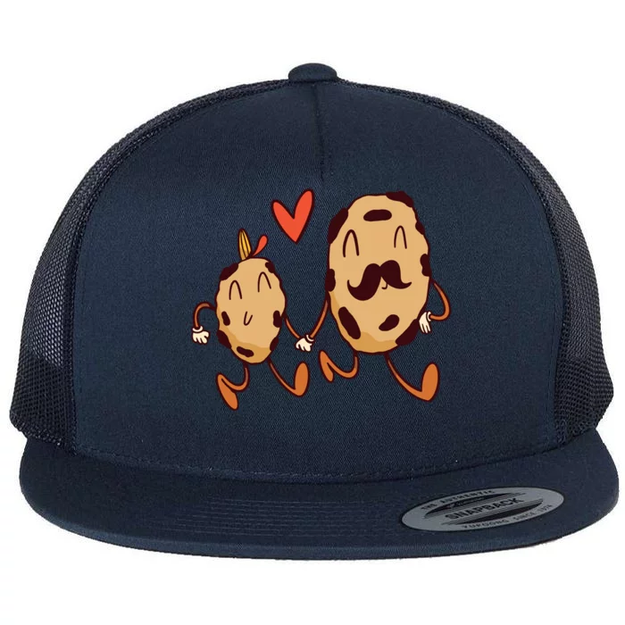 Father And Son Cookies Flat Bill Trucker Hat