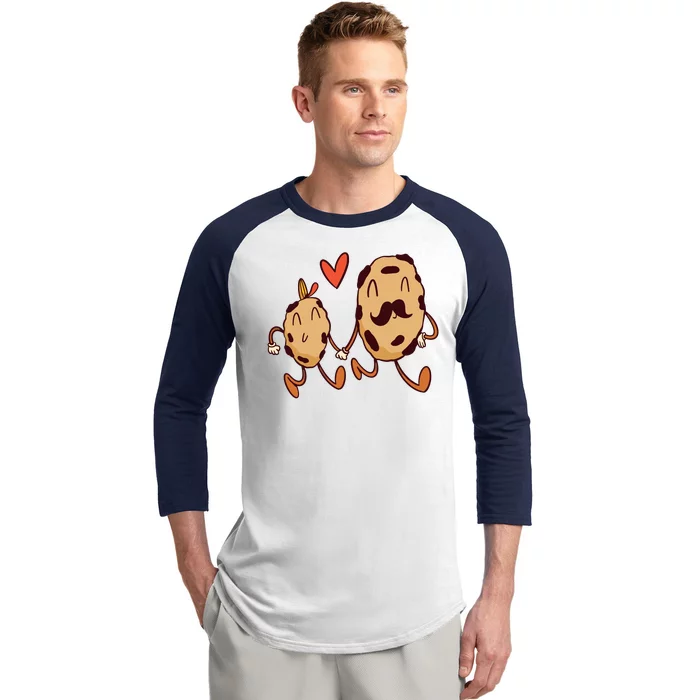 Father And Son Cookies Baseball Sleeve Shirt