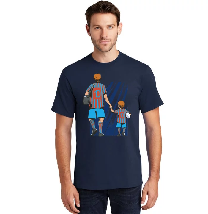 Father And Son Soccer Fans Tall T-Shirt