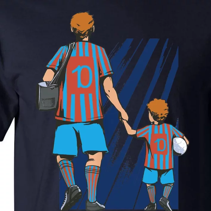 Father And Son Soccer Fans Tall T-Shirt