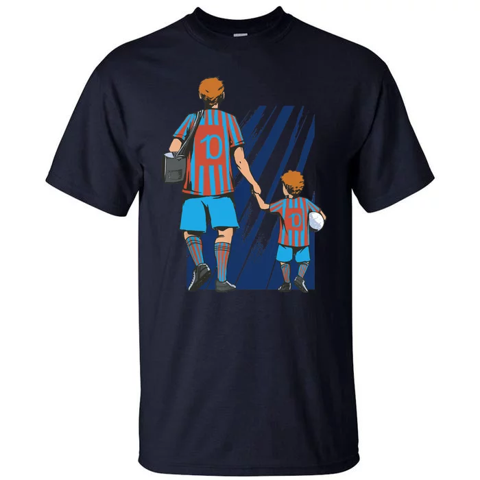 Father And Son Soccer Fans Tall T-Shirt