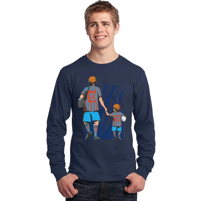 Father And Son Soccer Fans Tall Long Sleeve T-Shirt