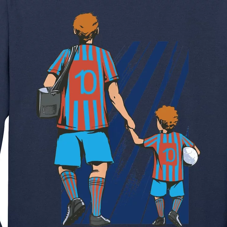 Father And Son Soccer Fans Tall Long Sleeve T-Shirt