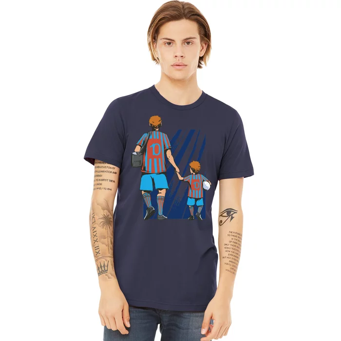 Father And Son Soccer Fans Premium T-Shirt