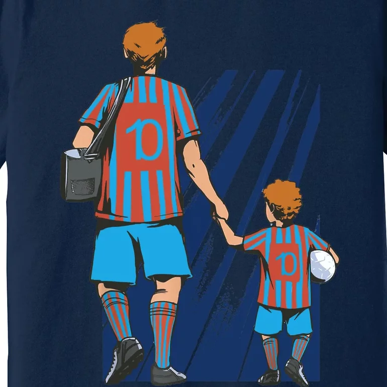 Father And Son Soccer Fans Premium T-Shirt