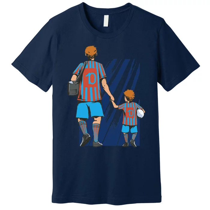 Father And Son Soccer Fans Premium T-Shirt