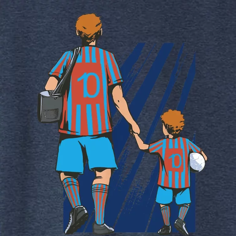 Father And Son Soccer Fans Women's Crop Top Tee