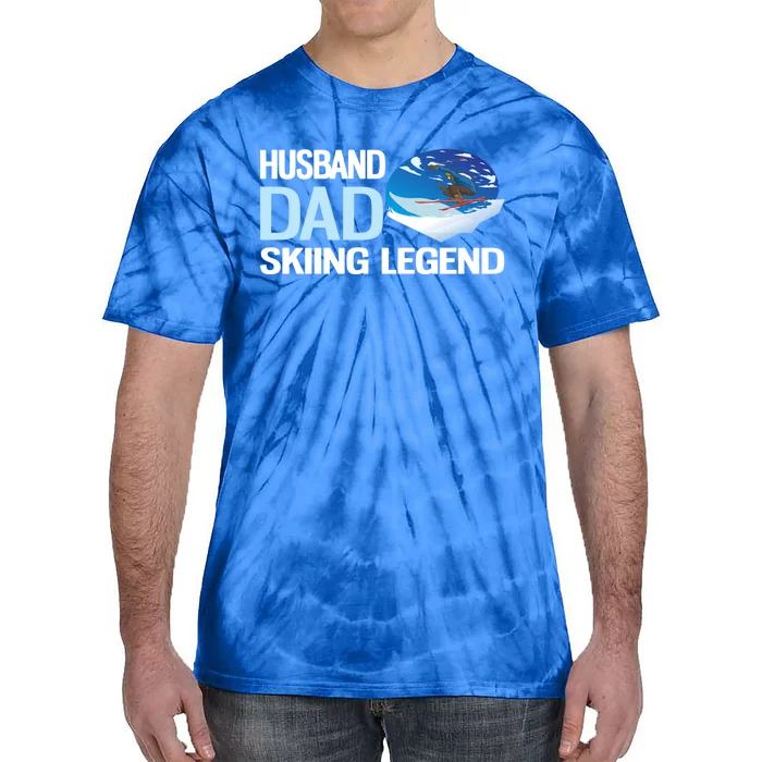 Funny Alpine Skiing Husband Dad Skiing Legend Gift Tie-Dye T-Shirt