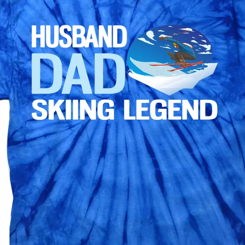 Funny Alpine Skiing Husband Dad Skiing Legend Gift Tie-Dye T-Shirt