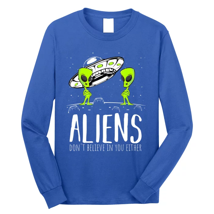 Funny Aliens Space Planets Stars Science Fans Lover Long Sleeve Shirt