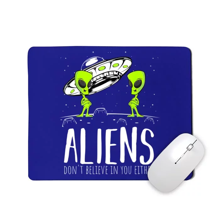 Funny Aliens Space Planets Stars Science Fans Lover Mousepad