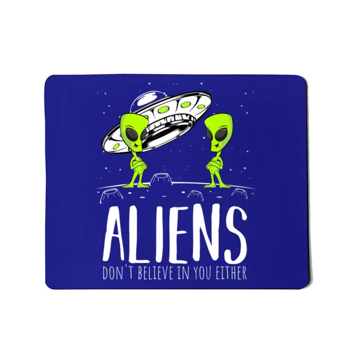 Funny Aliens Space Planets Stars Science Fans Lover Mousepad