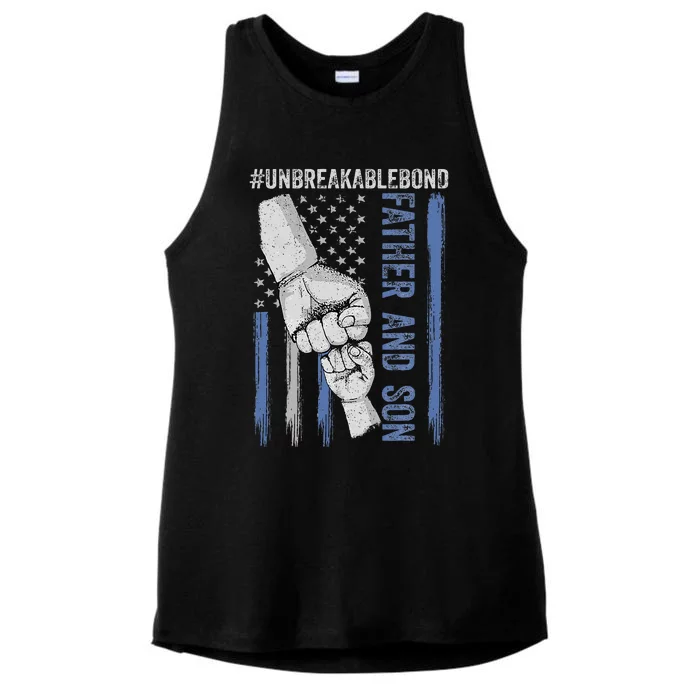 Father and Son Unbreakable Bond Father Day Gifts Ladies Tri-Blend Wicking Tank