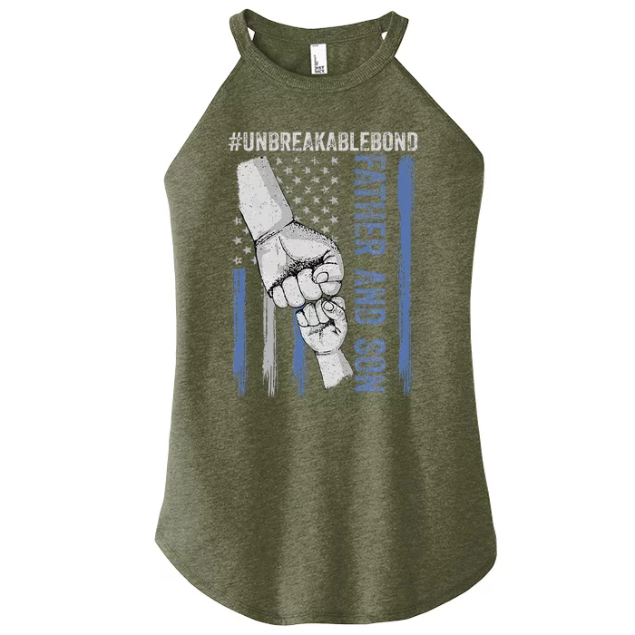 Father and Son Unbreakable Bond Father Day Gifts Women’s Perfect Tri Rocker Tank