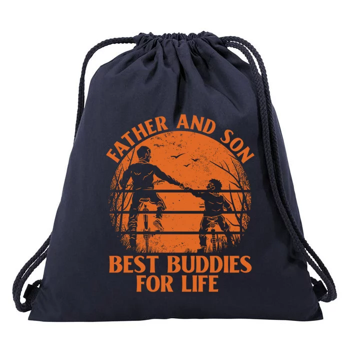 Father And Son Best Buddies For Life Gift Drawstring Bag