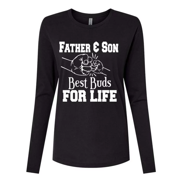 Father And Son Best Buds For Life Gift Womens Cotton Relaxed Long Sleeve T-Shirt