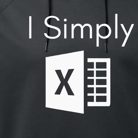 Funny Accountant Spreadsheet I Simply Excel Green Performance Fleece Hoodie