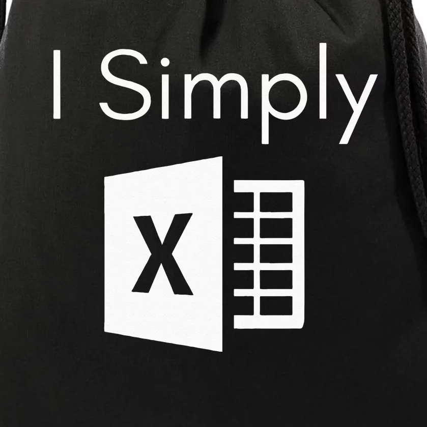 Funny Accountant Spreadsheet I Simply Excel Green Drawstring Bag