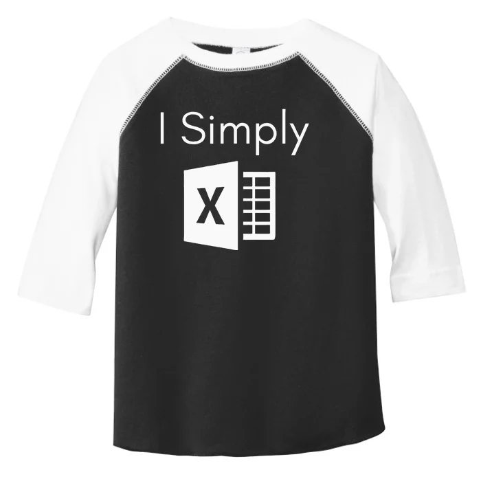 Funny Accountant Spreadsheet I Simply Excel Green Toddler Fine Jersey T-Shirt