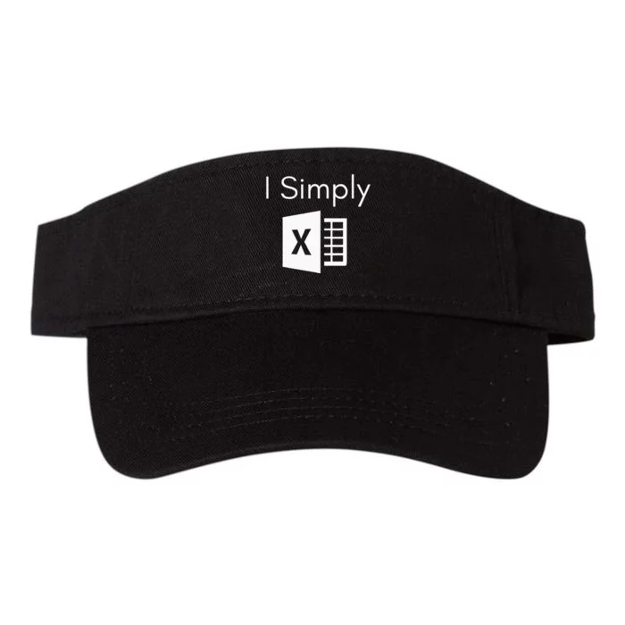 Funny Accountant Spreadsheet I Simply Excel Green Valucap Bio-Washed Visor