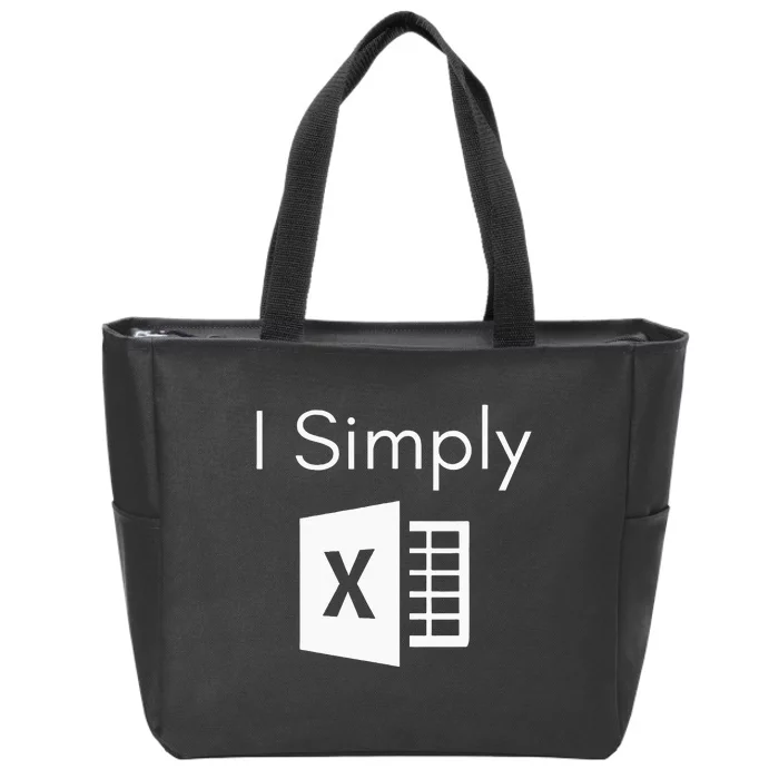 Funny Accountant Spreadsheet I Simply Excel Green Zip Tote Bag