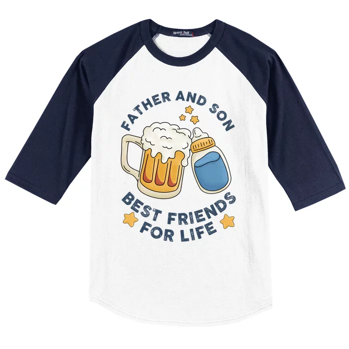 Father And Son Best Friends For Life Fathers Day Meaningful Gift Baseball Sleeve Shirt