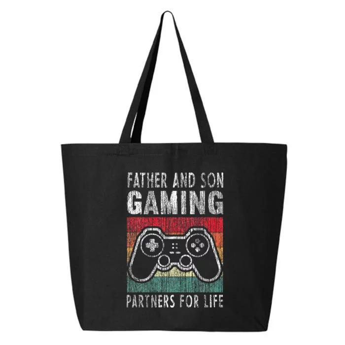 Father and Son Gaming Partners For Life Family Matching 25L Jumbo Tote