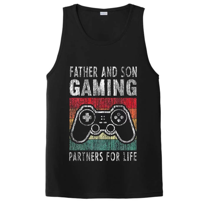 Father and Son Gaming Partners For Life Family Matching Performance Tank