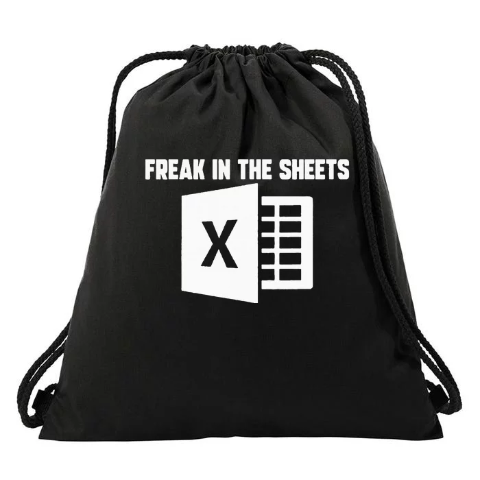 Funny Accountant Spreadsheet Freak In The Sheets Nerd Drawstring Bag