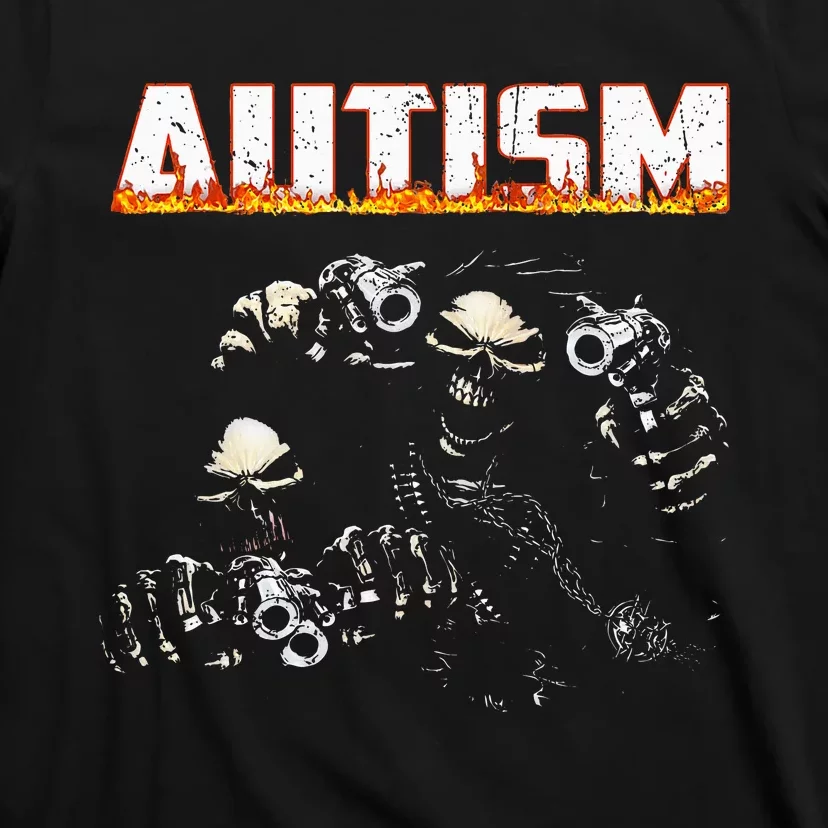 Funny Autism Skeleton Meme Halloween Costume Spooky Season T-Shirt